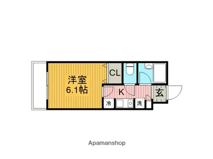 マーガレットハイツⅢ(1K/2階)の間取り写真