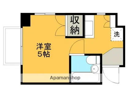 インベストメント清新(ワンルーム/4階)の間取り写真