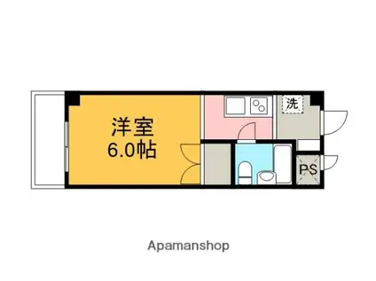 インテレクチュアルビル(ワンルーム/3階)の間取り写真