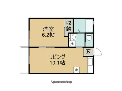 第2八木ハイツ(2DK/2階)の間取り写真