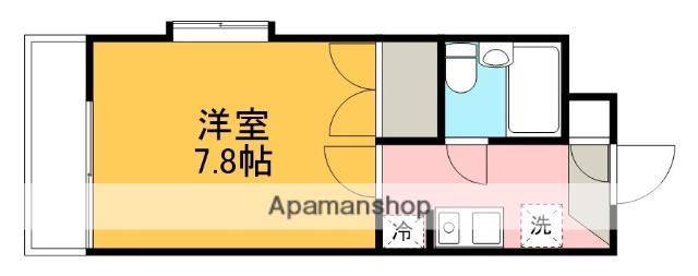 セルシオン相模原Ⅱ(1K/4階)の間取り写真