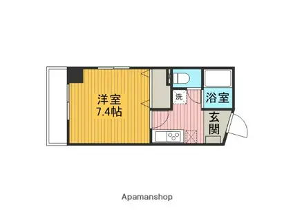 龍生堂橋本ビル(1K/5階)の間取り写真