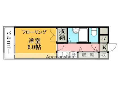 ベルハイツⅢ(ワンルーム/4階)の間取り写真