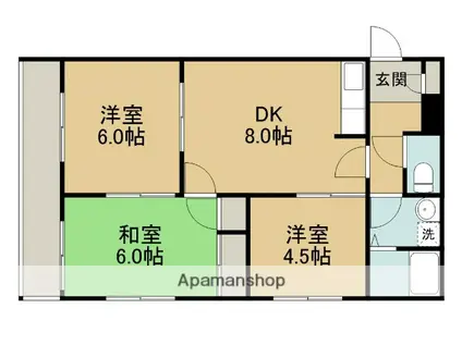 ヴィラ上溝南(3DK/3階)の間取り写真