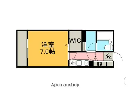 エスポワール橋本(1K/3階)の間取り写真