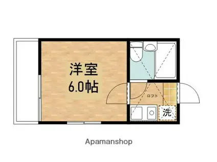 インベストメント宮下本町2(1K/2階)の間取り写真