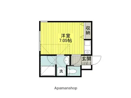 MAPLE イースト & ウエスト HASHIMOTO E(ワンルーム/2階)の間取り写真