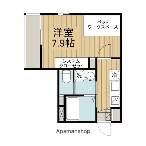 さくら八番館(1K/2階)の間取り写真