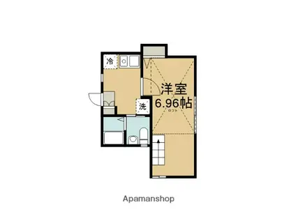 メゾンドルル(1K/1階)の間取り写真