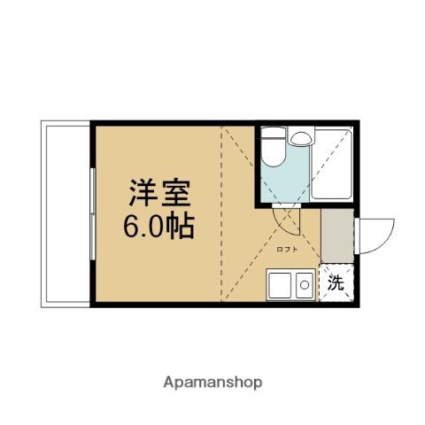 コートビレッジ堀之内(ワンルーム/2階)の間取り写真