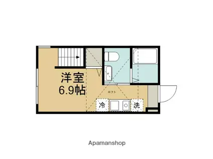 クラージュ橋本(ワンルーム/1階)の間取り写真