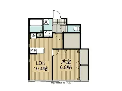 フローレンティアⅡ(1LDK/1階)の間取り写真