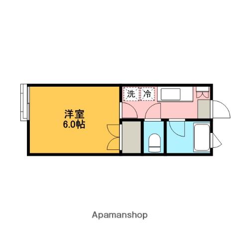 ハイツパシフィック(1K/1階)の間取り写真
