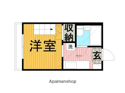 サンハウス(1K/3階)の間取り写真