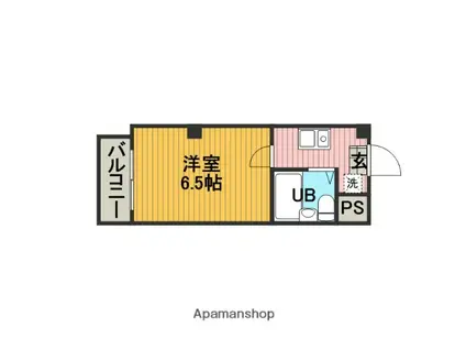 タドコロビル(1K/2階)の間取り写真
