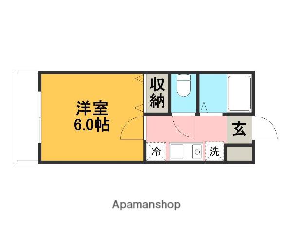 ランドペアハイム(1K/2階)の間取り写真