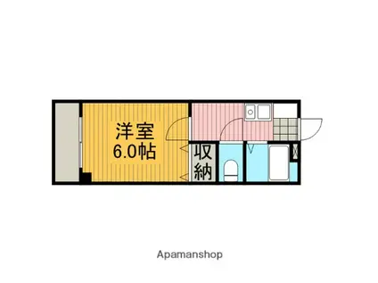 ヒバリーヒルズ(1K/2階)の間取り写真