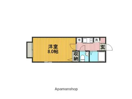 マウジーA(1K/2階)の間取り写真