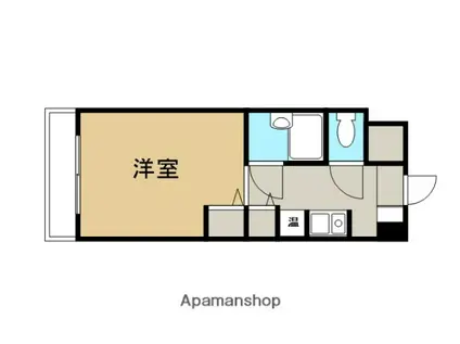 アカデミア清新(1K/4階)の間取り写真