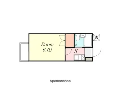 ハイツオール(1K/2階)の間取り写真