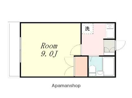 メゾンペルスネージュ(1K/2階)の間取り写真