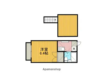 プチハウス(1K/2階)の間取り写真