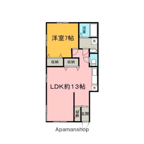 メゾンプルミエ(1LDK/1階)の間取り写真