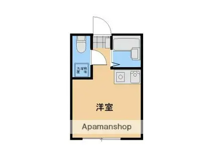 フェリーチェふちのべ(ワンルーム/2階)の間取り写真