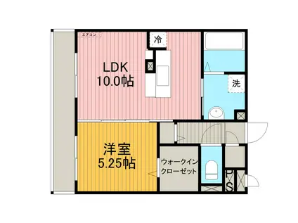 フローラ矢部(1LDK/1階)の間取り写真