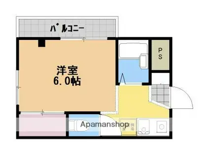 ハイムTAKEYAMA(1K/2階)の間取り写真