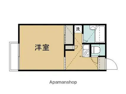 フリージア(ワンルーム/1階)の間取り写真