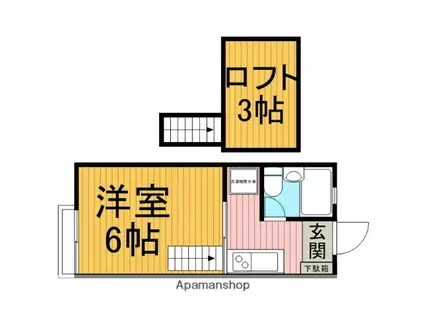 コーポ・ララ(1K/2階)の間取り写真