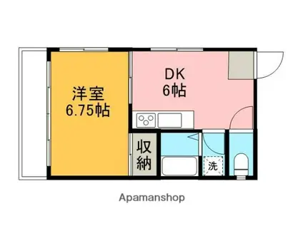 セレノ南橋本(1DK/3階)の間取り写真