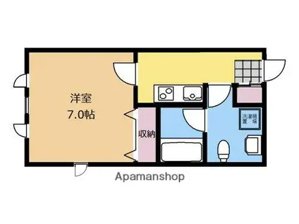 ステップ山水(1K/1階)の間取り写真