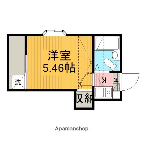 フレッシュメント1(1K/1階)の間取り写真