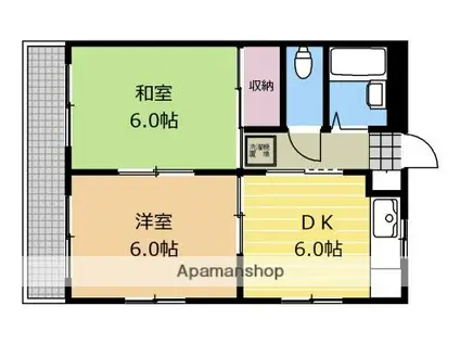 ニューサトウコーポNO.1(2DK/2階)の間取り写真