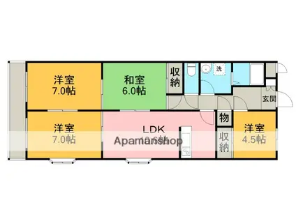 グローリーガーデン(4LDK/2階)の間取り写真