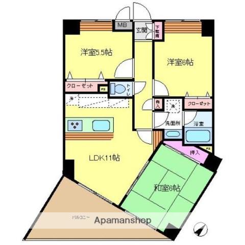 BONHEUR(3LDK/2階)の間取り写真