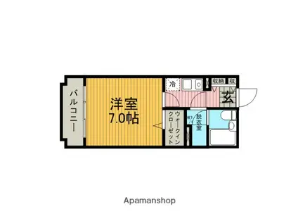 エスポワール橋本(ワンルーム/1階)の間取り写真