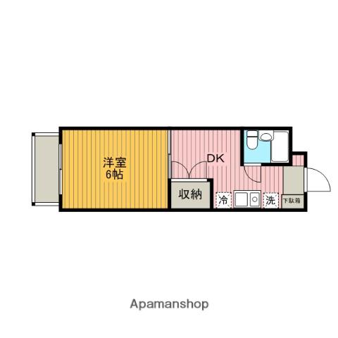 タプラ文京(1DK/2階)の間取り写真