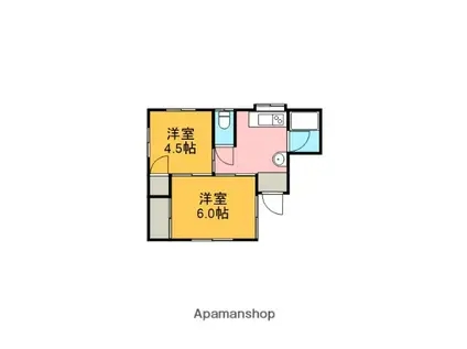 ニューハイム(2K/2階)の間取り写真