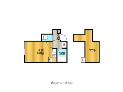 リヴェール橋本(ワンルーム/1階)の間取り写真