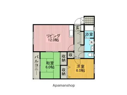 プレステージ(2LDK/2階)の間取り写真