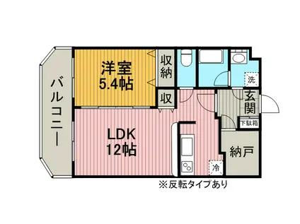 プリマベガ(1LDK/2階)の間取り写真