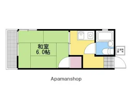 コーポ大島(1K/2階)の間取り写真