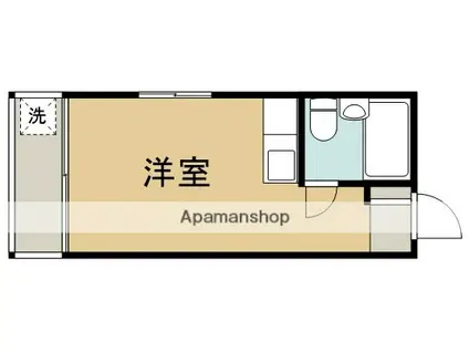 第5メゾン越仙(ワンルーム/3階)の間取り写真