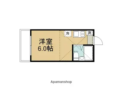 ハッピーパレス越野(ワンルーム/2階)の間取り写真