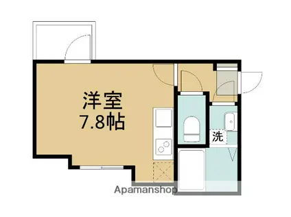 PRIMO橋本(ワンルーム/3階)の間取り写真