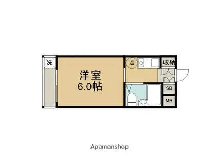 ベルエポック松木(ワンルーム/3階)の間取り写真