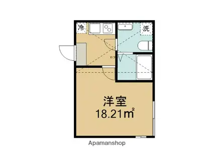 アザーレ・パッシオ橋本(1K/1階)の間取り写真